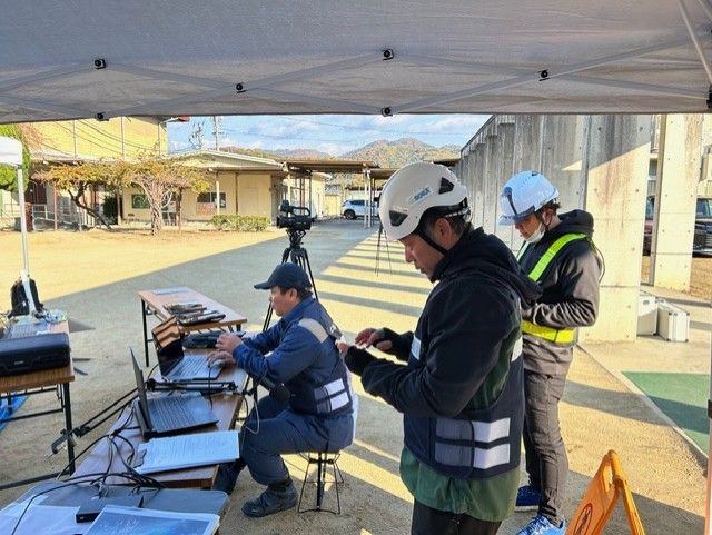 福山市総合防災訓練 オペレーション管制ブースの様子