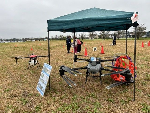 阿見町さわやかフェス FlyCart 30 展示ブースの様子