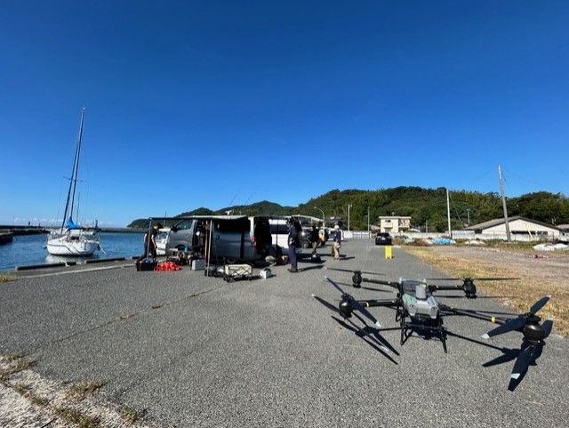 山陽小野田市 港湾エリアでの飛行検証
